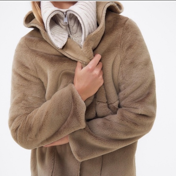 Zara  double face velvet & fur Puffer coat /,small size - Picture 7 of 16